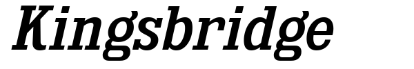 Kingsbridge font preview